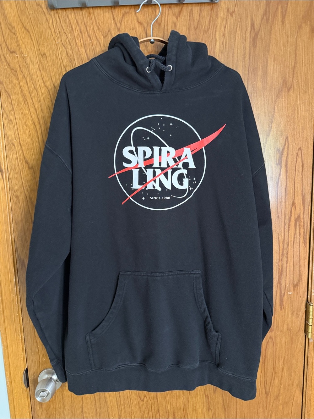 Shane Dawson Men's "Spiraling" Pullover Hoodie - Black (NASA-Style Red Graphic)